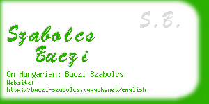szabolcs buczi business card